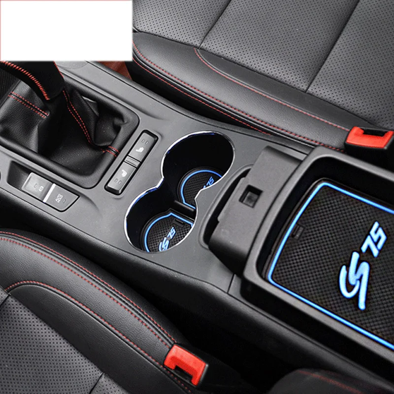 Lsrtw2017 латексный автомобильный слот для двери коврик чашек changan cs75 cs35 2014 2015 2016 2017 2018