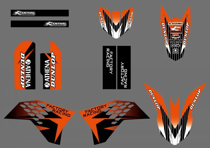 Новый Стиль команда мотоцикл Графика наклейки для KTM SX 50 2009 2010 2011 2012 2013|Наклейки и