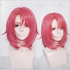 Goblin рассекающая Корова Девушка Ushikai мусуме короткие персиковые розовые термостойкие волосы Косплей Костюм парик + бесплатная шапочка парика