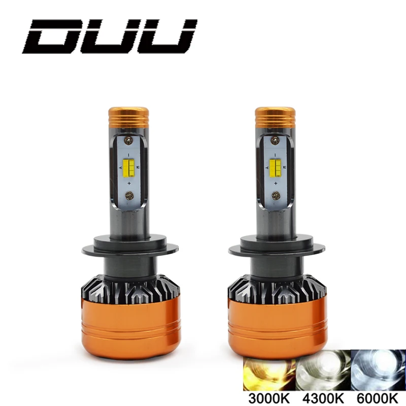DUU Автомобильные светодиодные фары Триколор 3 цвета Z5 H1 H4 H7 H11 HB3 HB4 50 Вт 5800LM Flip Chips