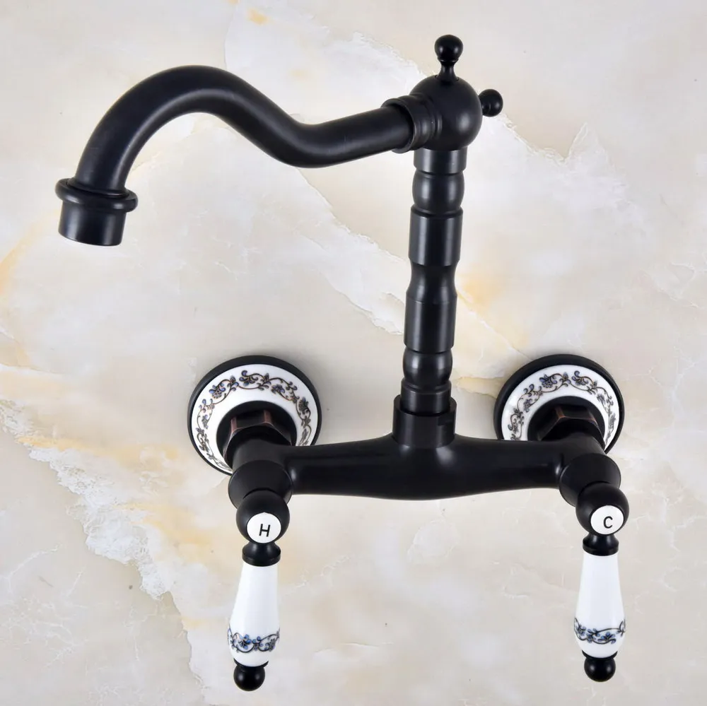 Смеситель для кухни и ванной комнаты с влажным сливом латунный кран черным