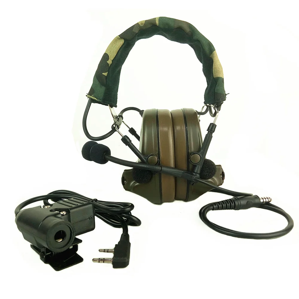 Z тактическая гарнитура наушники с U94 PTT Kenwood 2 Way Pin Comtac II Шум Снижение иди и болтай
