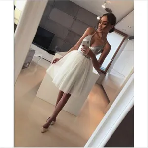 Dresses Woman Party Night Women's Sequin V neck Bridesmaids Dress Evening Cocktail Party Mini Dress Sleeveless Women Clothes