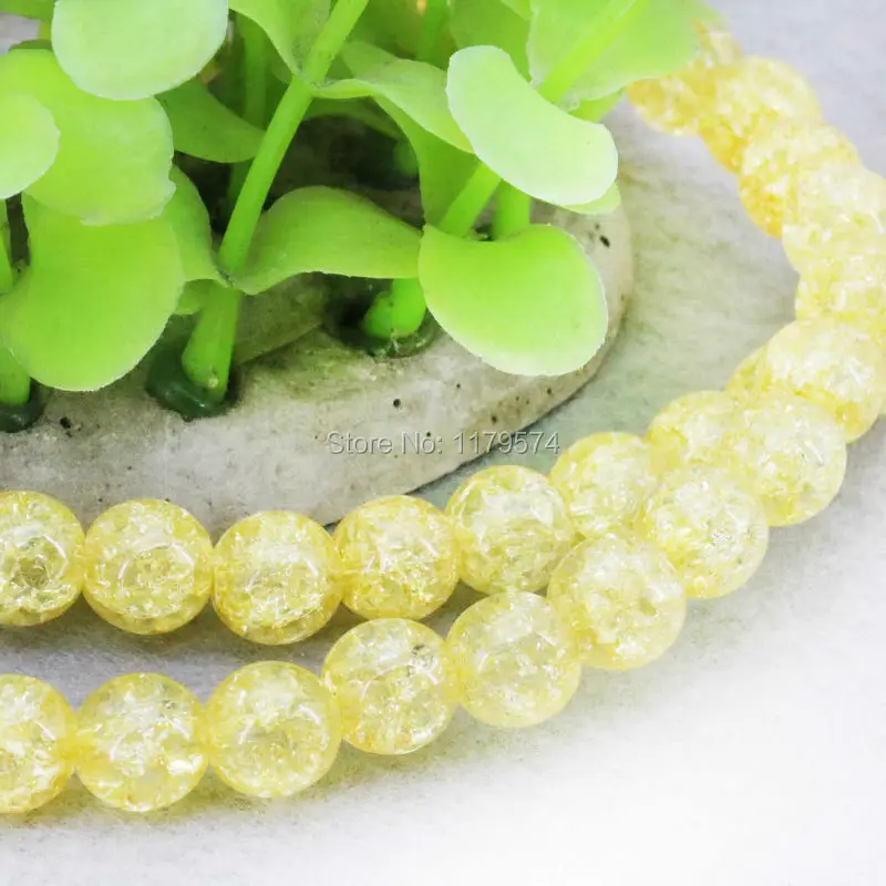 8 мм аксессуары на удачу стеклянные бусины золотого цвета незакрепленные в