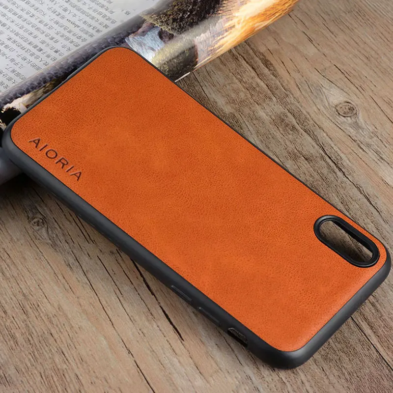 case for iphone x xs max xr funda Luxury Vintage leather skin with soft silicone cover coque capa | Мобильные телефоны и