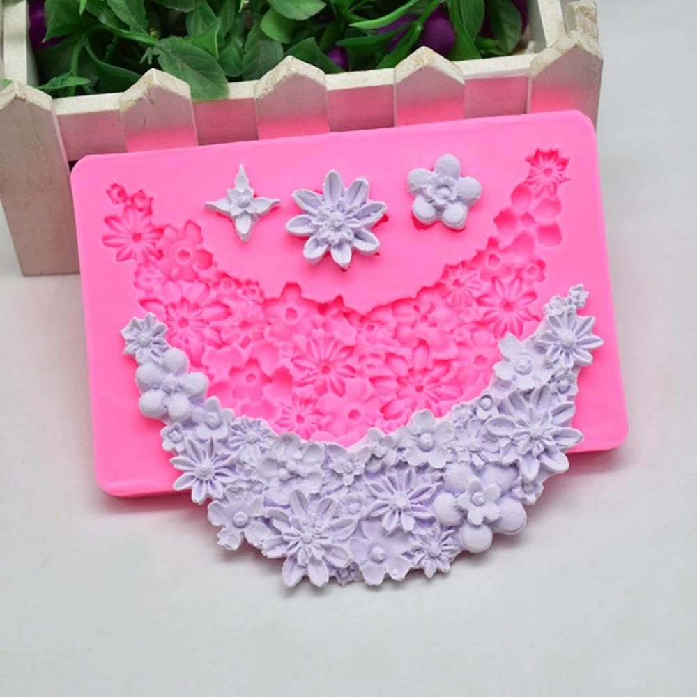 Новинка 2019 цветочный венок кружевная искусственная силиконовая форма 3D
