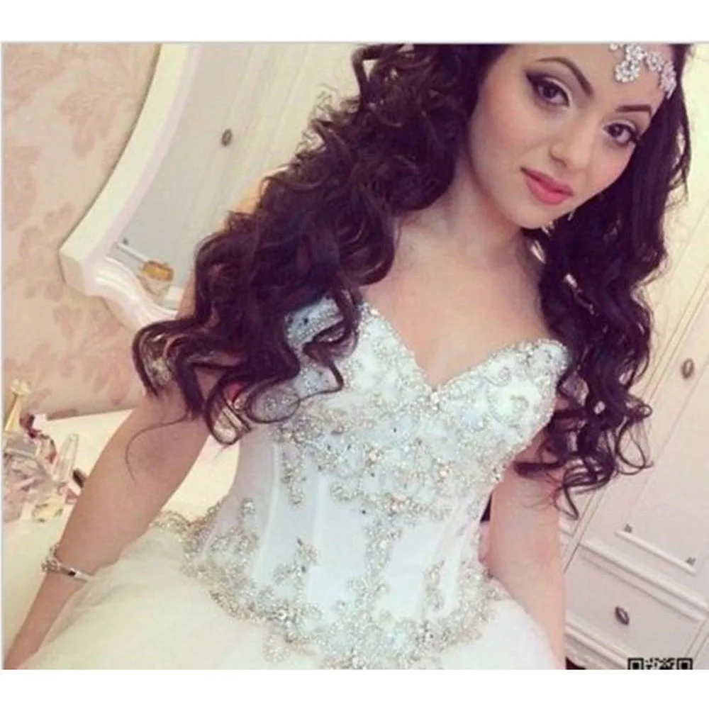 Robe de mariage свадебное платье 2018 Свадебные платья с открытыми плечами Кристаллы