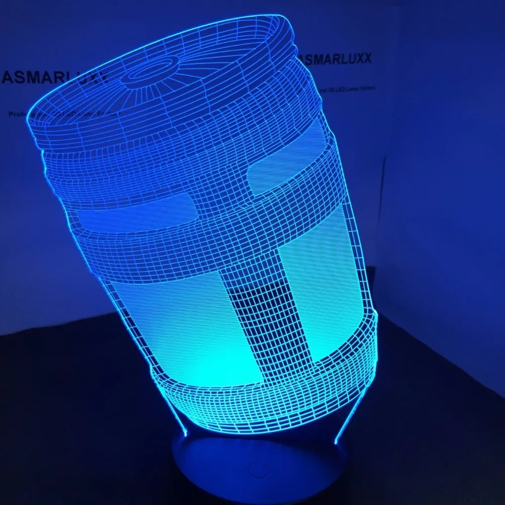 Chug твердого английского фарфора 3D светодиодный светильник USB ночник лампа OEM ODM