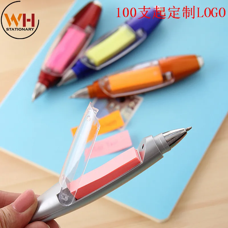

100pcs/lot,free logo, Logo custom advertising pen can be printed two-dimensional code creative stationery lanyard notes light pe