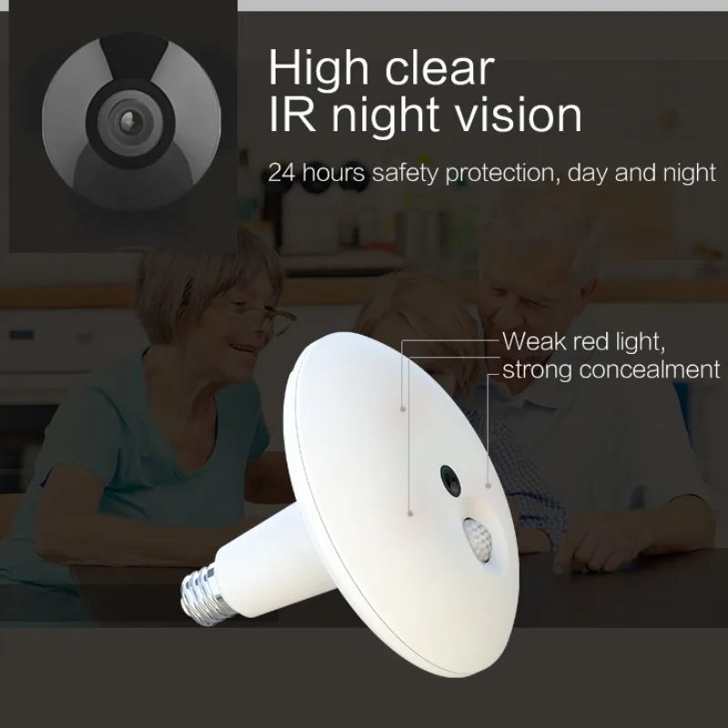 Светодиодный светильник 3 мегапиксельная Беспроводная панорамная камера