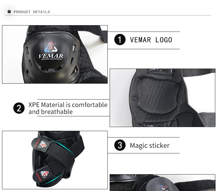 Vemar Professional Moto rcycle защита колена Мотокросс протектор наколенники охранников с ползунок Motosiklet Dizlik Joelheira