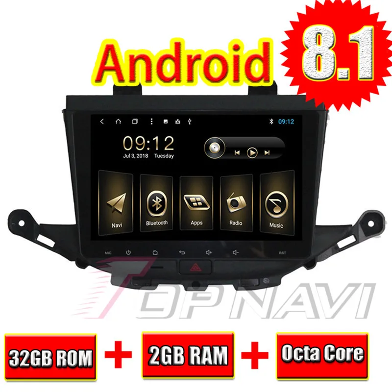 Автонавигационные плееры 9 ''Android 8 1 2g для Buick Verano GS 2016 Topnavi автомобильный