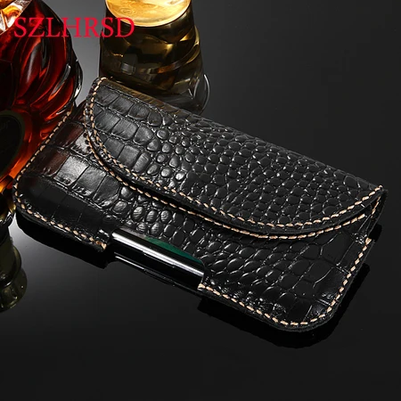 

SZLHRSD For Cubot P20 X18 Plus J3 Pro R11 Power Nova Genuine Leather Holster Belt Clip Pouch Funda Cover Waist Bag Cubot H3