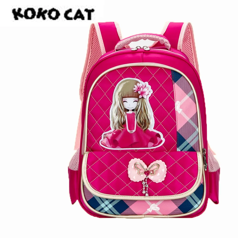 KOKOCAT легкий школьный рюкзак для девочек Подушка спины водонепроницаемая