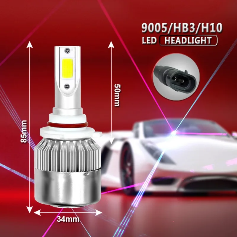 Фары светодиодсветодиодный H1 H3 H4 H11 HB3 HB4 12 В 110 лм 9007 к 2 шт.|Передние LED-фары для