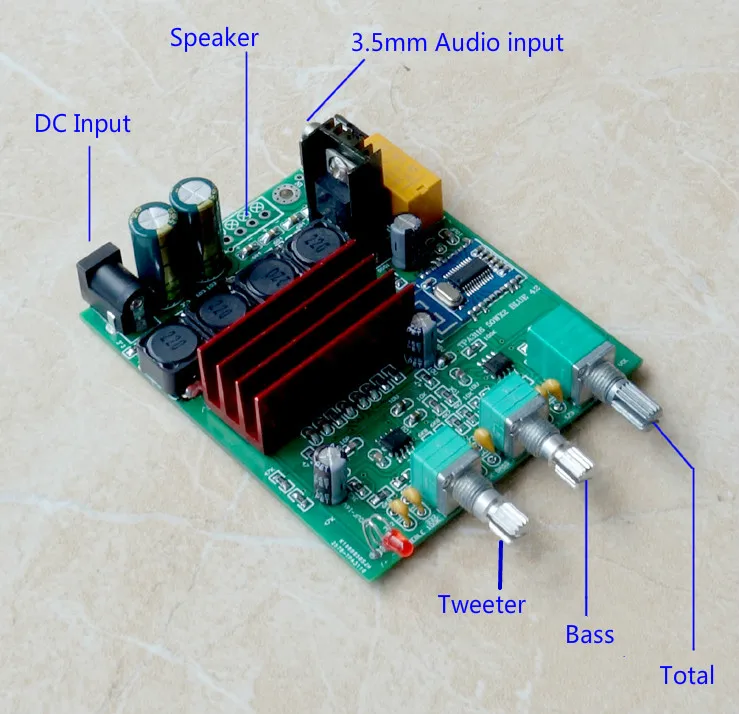 GHXAMP TPA3116 50 Вт * 2 Bluetooth усилитель аудио Плата твитер регулировка басов автомобиля