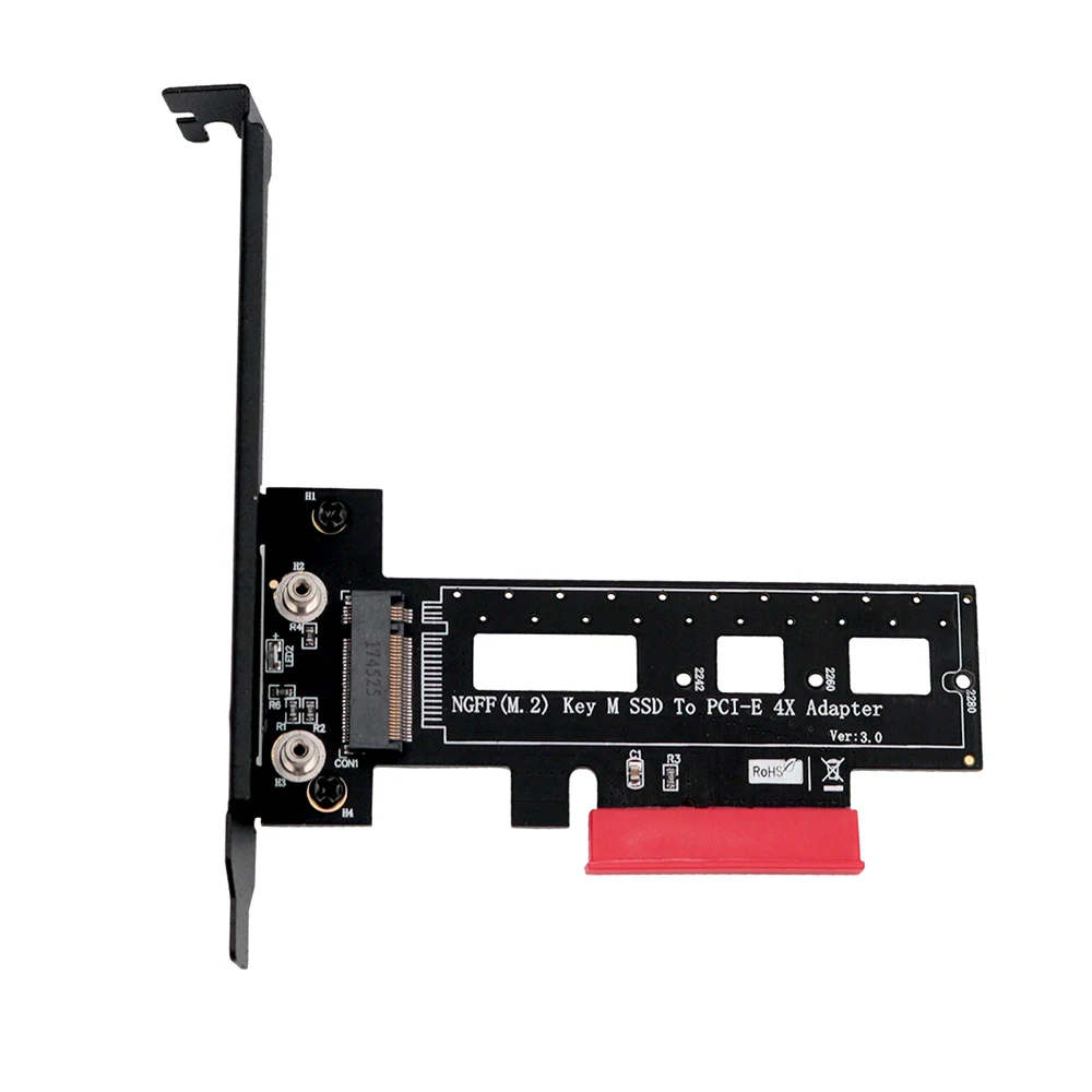 PCI Express 3 0x4 to M.2 NVMe SSD M2 PCIE Riser Card адаптер для 2242-2280 + низкопрофильный кронштейн