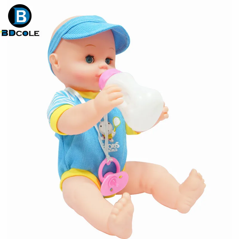 15 дюйм(ов) 38 см Reborn Baby doll ролевые игры игрушка синий и розовый соска посуда детские