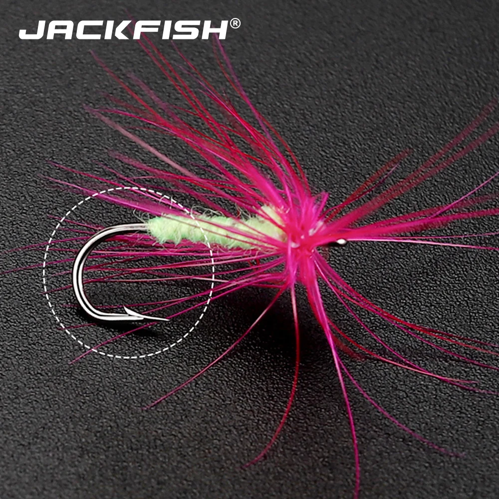 JACKFISH 40 шт. форель Nymph Fly рыболовная приманка сухие/влажные мухи Nymphs ледовая