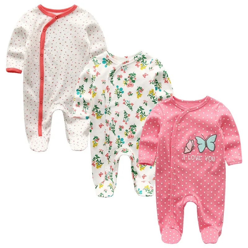 Baby Girl Clothes204 Одежда для девочек 2/3 шт., одежда для маленьких девочек, одежда с длинными рукавами для маленьких мальчиков 0-12 месяцев, хлопковый Детский боди для новорожденных, Ropa de Bebe - Цвет: Baby Girl Clothes204