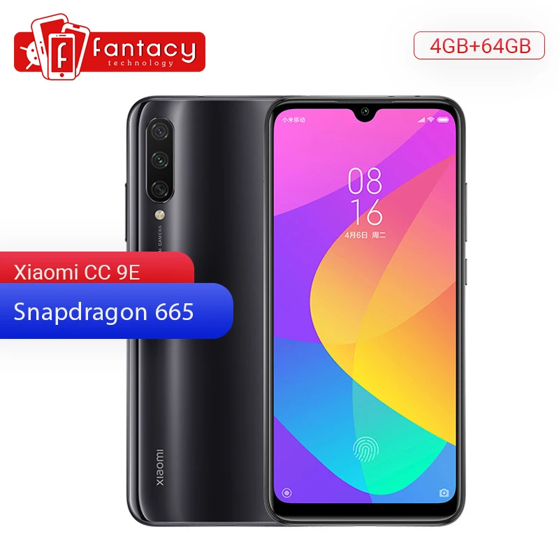 Оригинальный Смартфон Xiaomi CC 9e SE 4 Гб 64 CC9e Snapdragon 665 Octa Core 48MP Тройная камера 6 088 &quotAMOLED