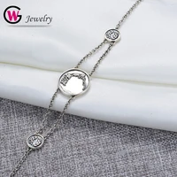 gw 2019 women silver 925 bracelets chain bangle links female paddy engraving hope design bracelet charm fashion charm jewelry