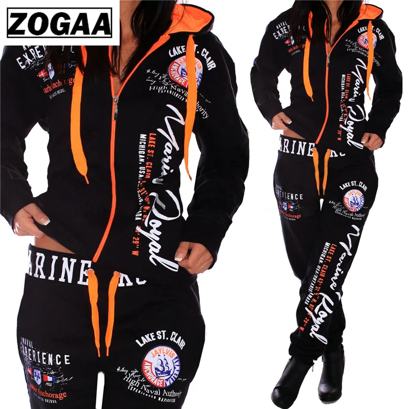 ZOGAA Модный женский спортивный костюм женская повседневная спортивная одежда