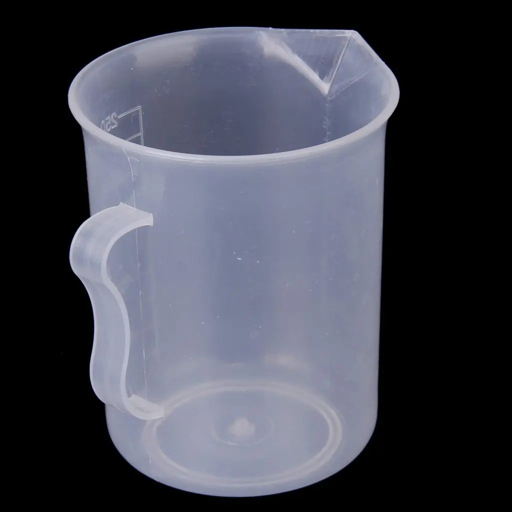 Доступная 250 мл прозрачная пластиковая мерная чашка с ручкой|250 ml|ml measurecup with handle |