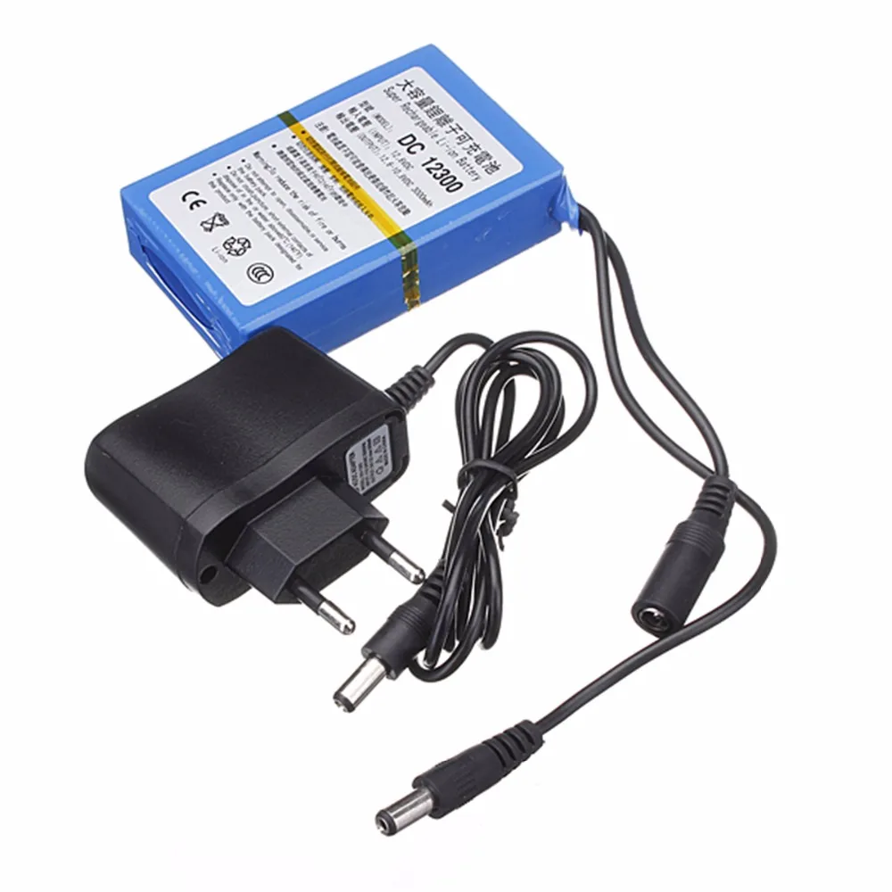 DC 12300 3000 mAh литий ионная аккумуляторная батарея AC зарядное устройство EU/US вилки