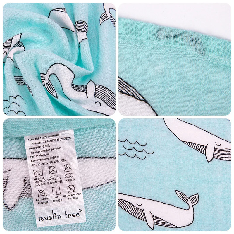 Baby Swaddling Blanket 100% Cotton Bamboo Swaddle Newborn Bath Towel Blankets Multi Designs Functions | Мать и ребенок