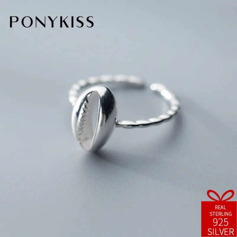 Женское кольцо PONYKISS модное из 100% стерлингового серебра 925 пробы с изменяемым