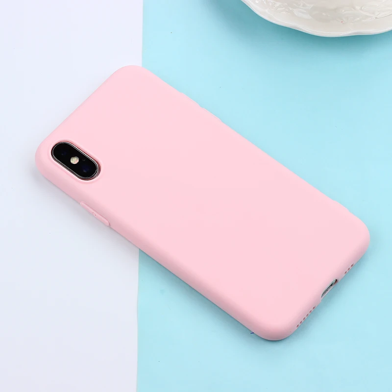 Яркий Цветной чехол для iphone X XS MAX 10 7 8 6 6S Plus Модный милый матовый Мягкий