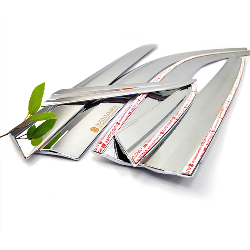 

Window Visor Electroplate Side Sun Rain Protection High Gloss Chromium Plating Accessories For Honda Accord Odyssey CRV CIVIC