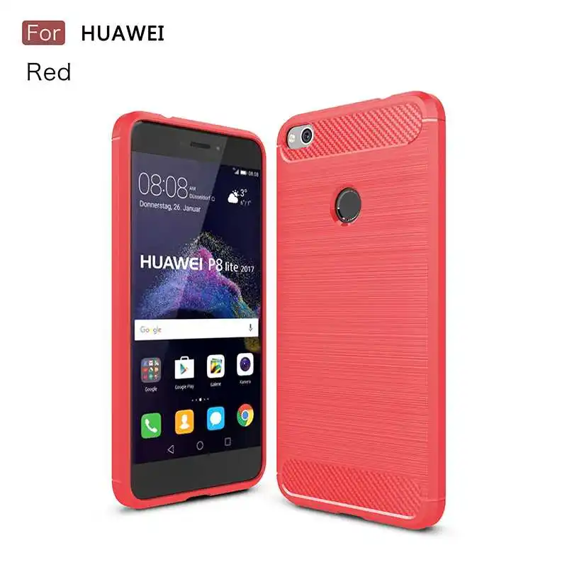 Модный противоударный мягкий силиконовый чехол Mokoemi 5," для huawei Honor 8 Lite, чехол для huawei Honor 8 Lite, чехол для телефона - Цвет: Red
