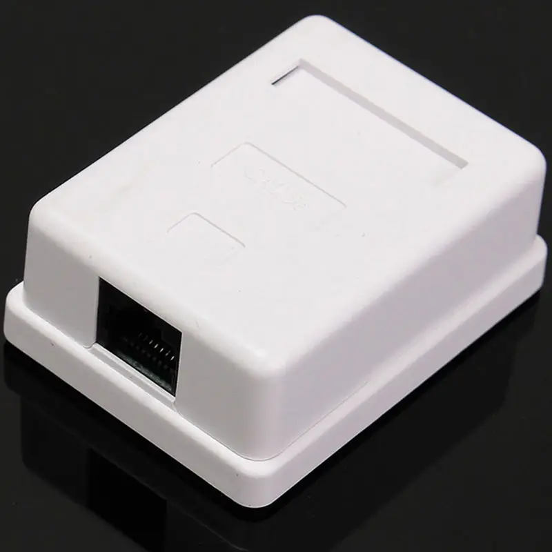 Адаптер Cat5e RJ45 настенный блок сопряжения Jack rj45 ethernet Кабель распределительная