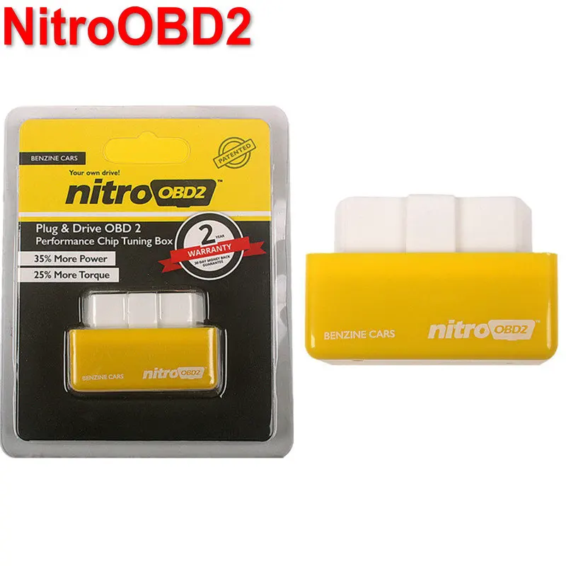 OBD2 Chip Tuning Box NitroOBD2 For Benzine Diesel Car Plug and Drive Nitro OBD 2 Interface |