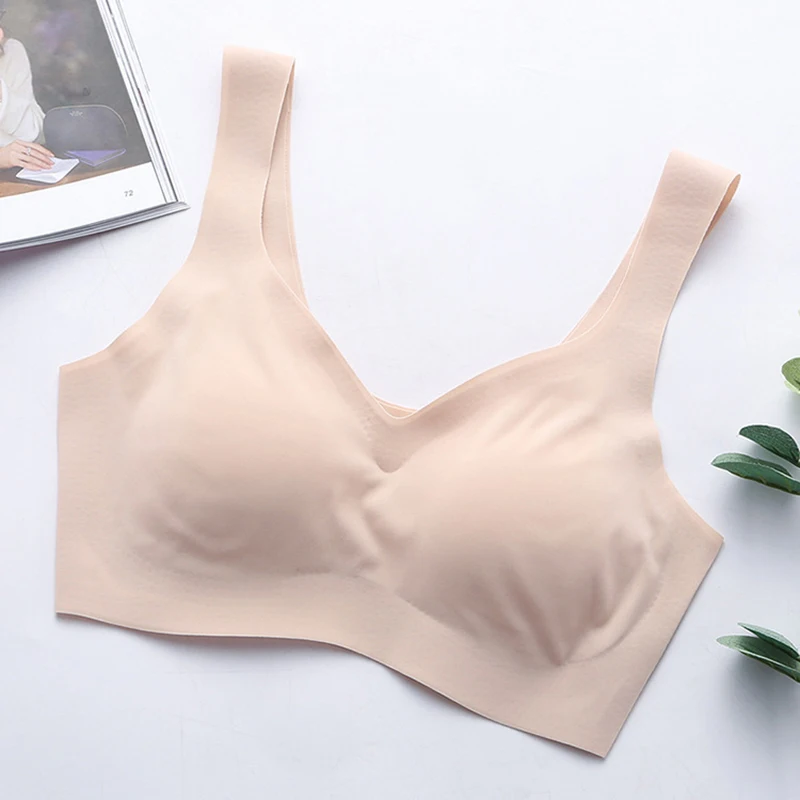 Bralette Comfortable Seamless Push Up Wire Free Bra Women Sport Top For Fitness Detachable Cup Holder Vest Ladies Underwear | Женская