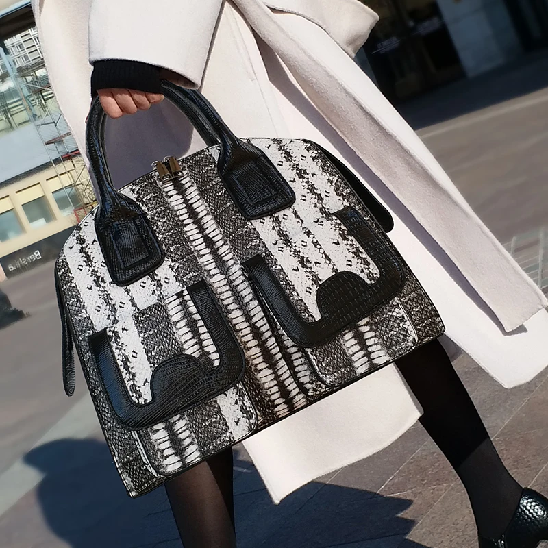 

Bag for women Messenger bag simple versatile handbag fashion atmosphere snake pattern spring and summer