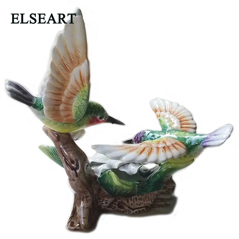

Ceramic hummingbird furnishings bird lover figurine porcelain for home household decorations wedding gift