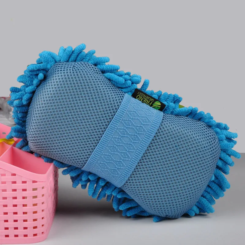 Щетка для чистки автомобиля из микрофибры большая специальная плюшевая губка