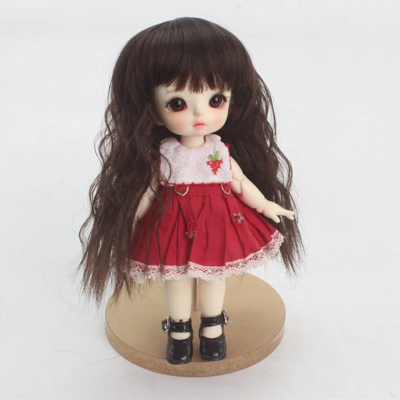 Bjd парик 5 6 дюймов 1/8 высокотемпературный boyvampire длинные вьющиеся волосы sd кукла