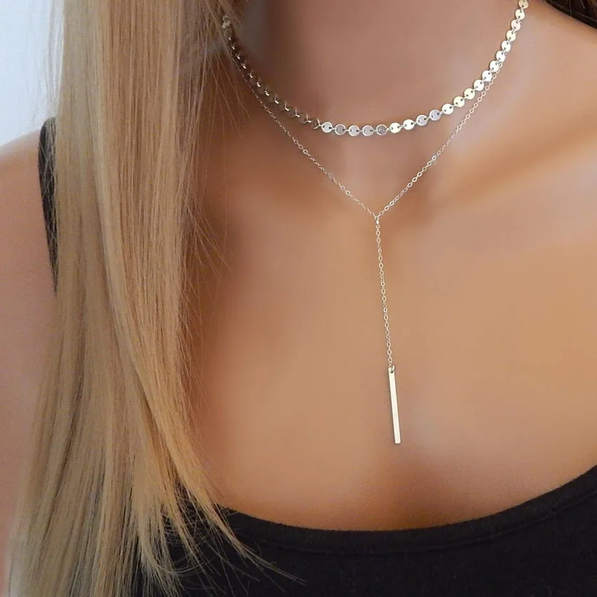Женское колье чокер простое длинное ожерелье чокер|chokers necklaces for women|choker necklacenecklaces