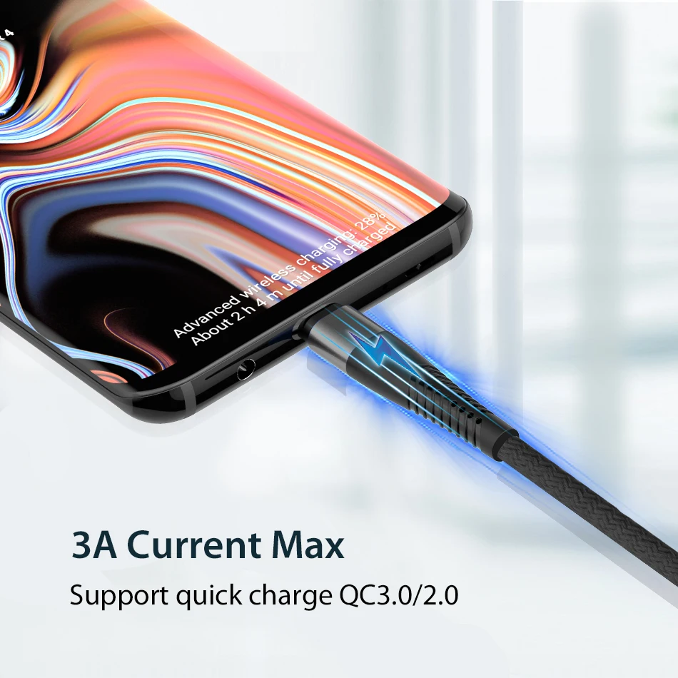 CHOETECH usb type C Micro USB кабель 3A для samsung Xiaomi huawei Быстрый зарядки передачи данных