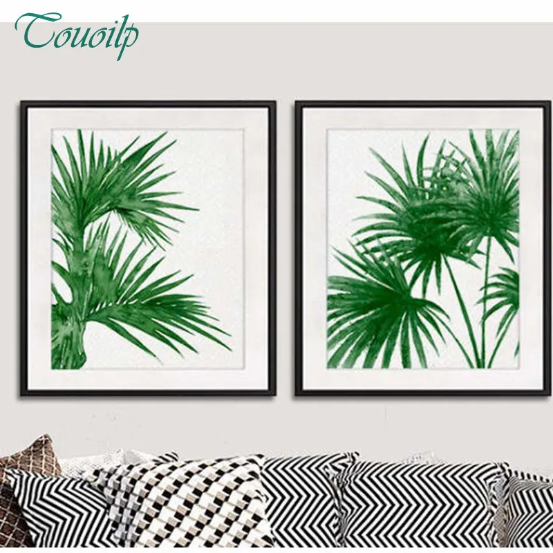 2 шт./набор квадратные алмазные картины вышивка крестиком зеленый декор