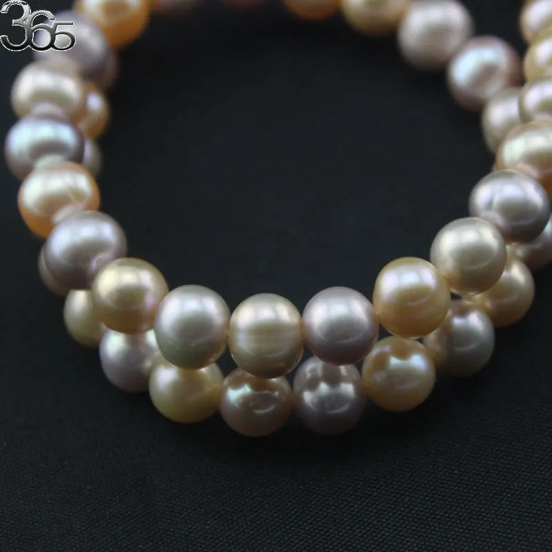 Free Shipping AAA Grade 8-9mm White Pink Purple Gray Natural Freshwater Pearl Round DIY Beads Strand 15'' |