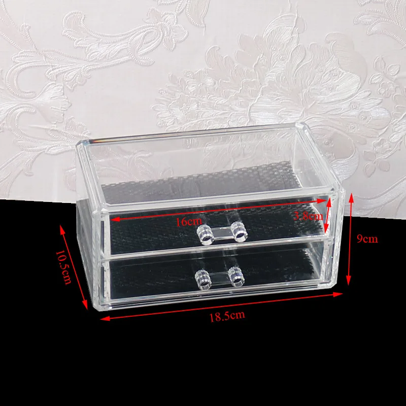 

Transparent Makeup Organizer Drawers Jewelry Storage Box Creative Cosmetic Organizer Case Lipstick Holder Makeup Box/Case