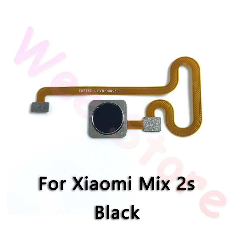 Mix 2s Black Шлейф с датчиком отпечатков пальцев и кнопкой домой для Xiaomi Mi Mix 2 2s Home Flex - Цвет: Mix 2s Black