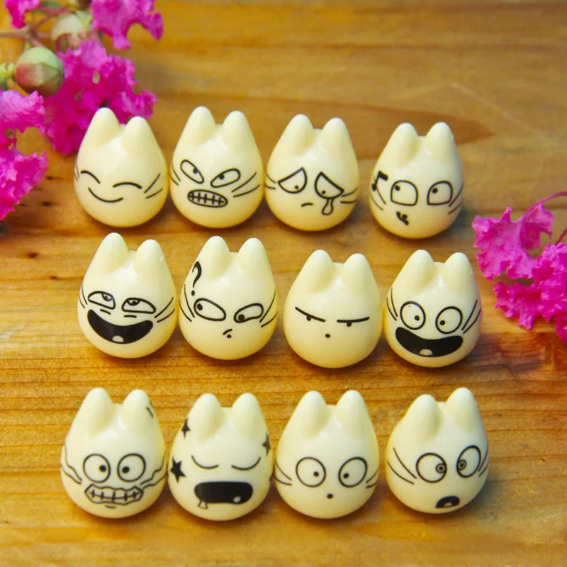 12PSC Мультфильм фигурки игрушка модель мини милый эмотикон новая Миядзаки Тоторо