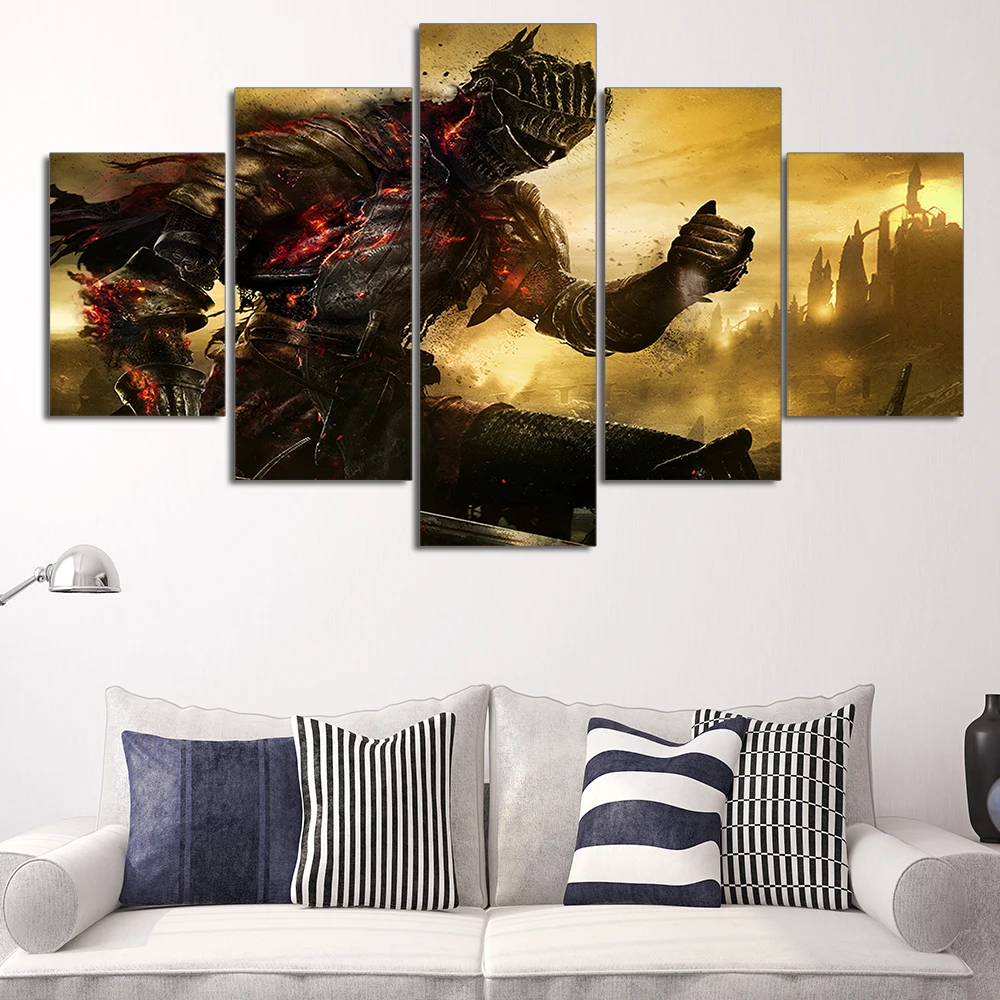 Фото 5 шт. современных HD с Dark Souls 1 2 3 wall Книги по искусству изображение для Гостиная 5 шт. современных HD с Dark Souls 1 2 3 wall Книги по искусству изображение для Гостиная