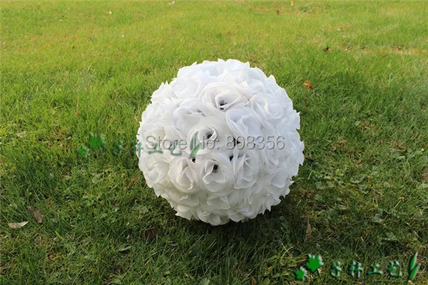 4pcs 23cm Diameter Kissing Balls Rose Flowers Ball for Wedding Party Suppermarket Floral Decoration 7 Colors | Дом и сад